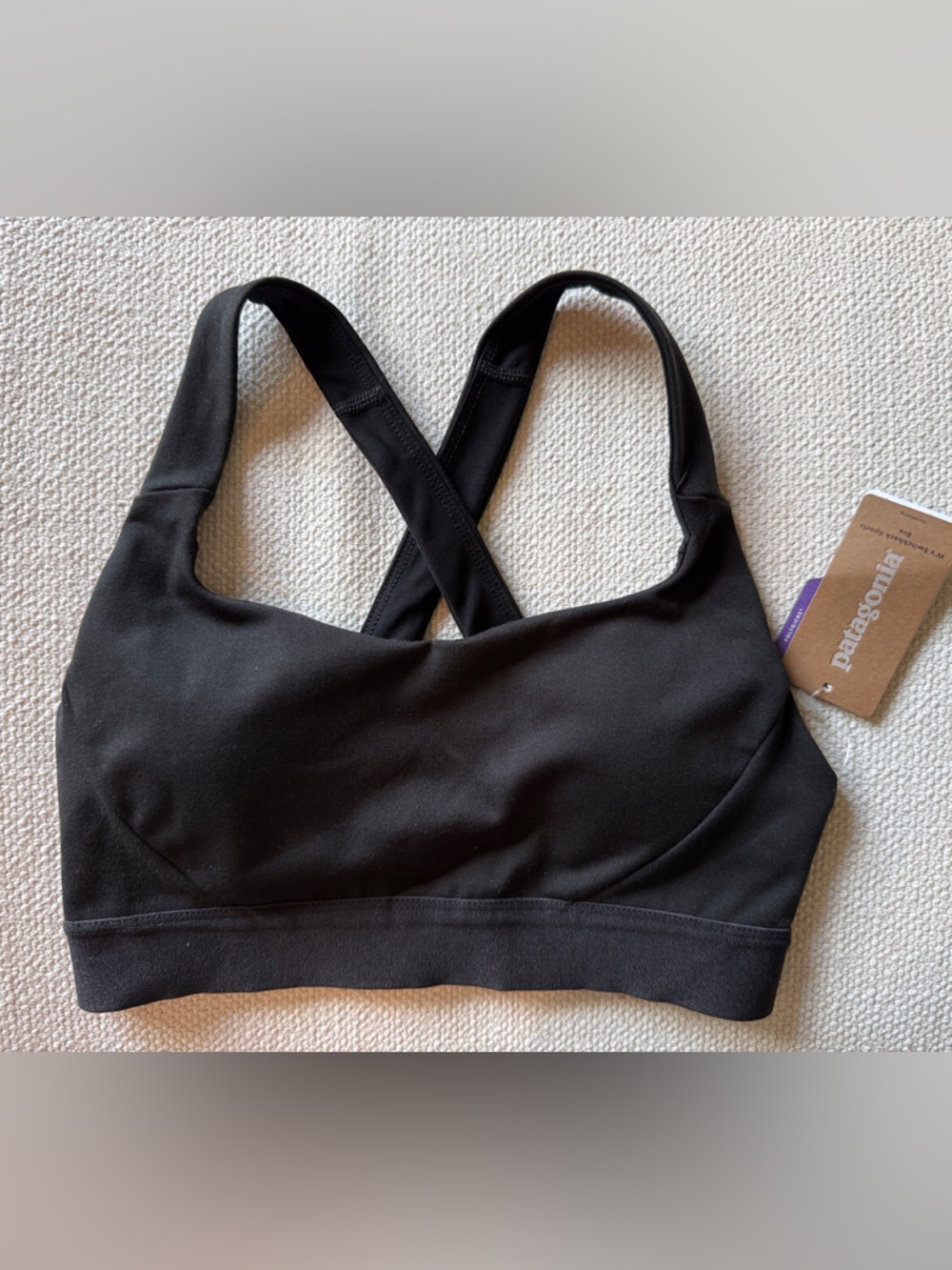 Patagonia Black Cross-Back Lightweight Sports Bra